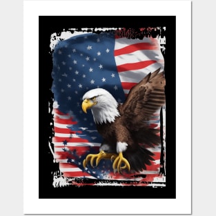 independent day American flag Posters and Art